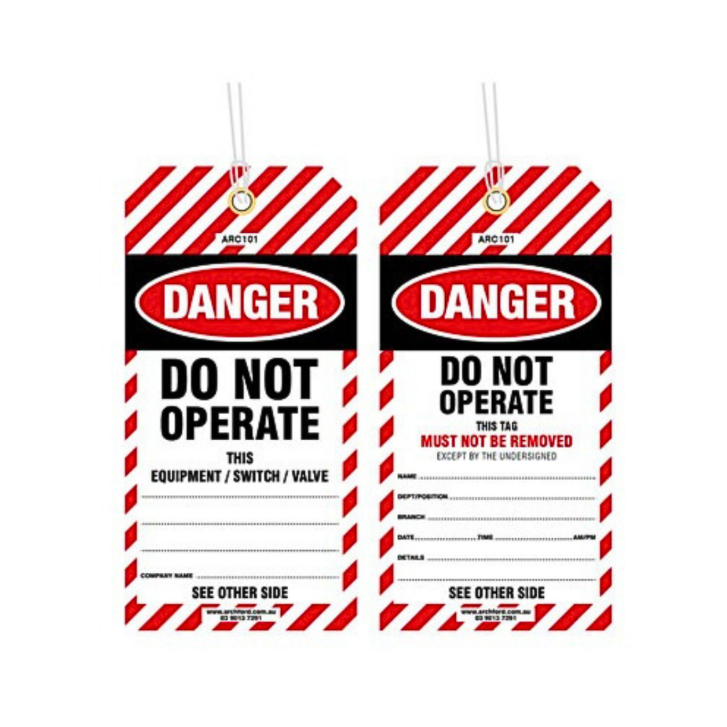 Do Not Operate Safety Tag