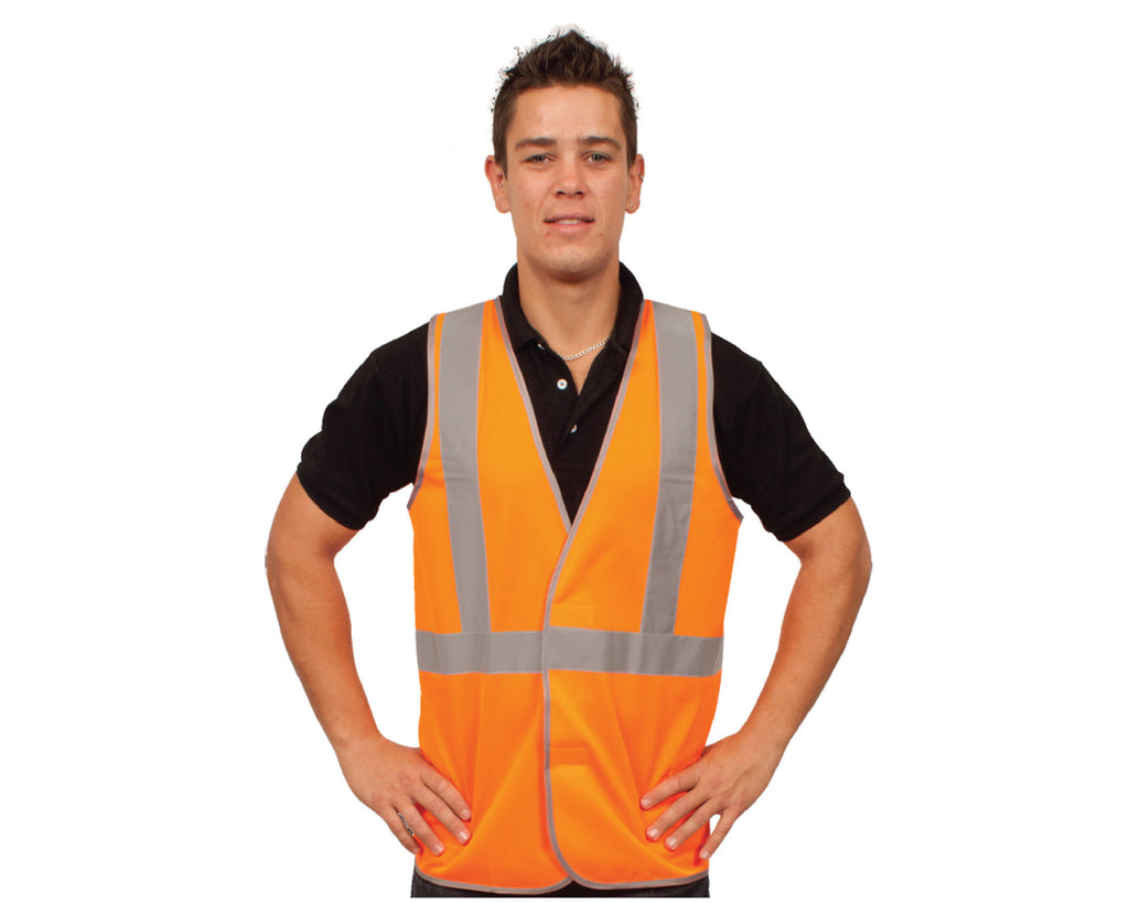 Orange Hi-Vis Day/Night H-Pattern Safety Vest