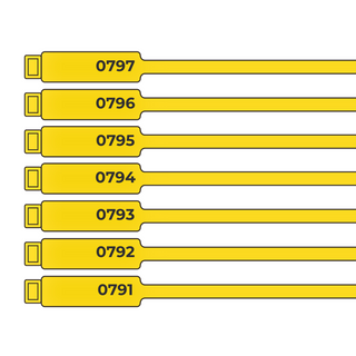Numbered Rig Tags Yellow