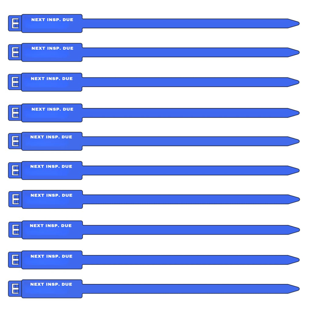 175mm Next Inspection Due Rig Tag - 100 Pack