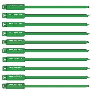 175mm Next Inspection Due Rig Tag - 100 Pack