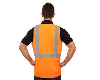 Orange Hi-Vis Day/Night H-Pattern Safety Vest