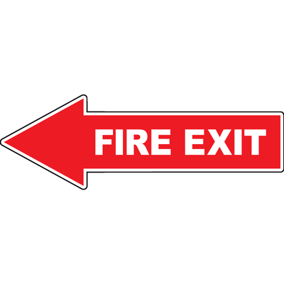 Fire Exit Arrow Floor Sign | Archford | Shop Online