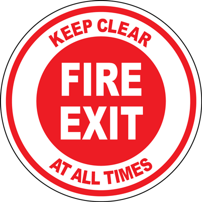 Fire Exit Floor Sign | Archford | Fast Shipping