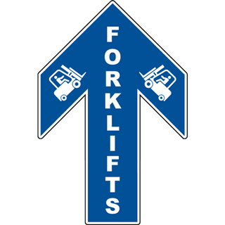 Forklift Arrow Floor Sign