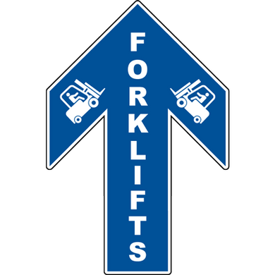 Forklift Arrow Floor Sign