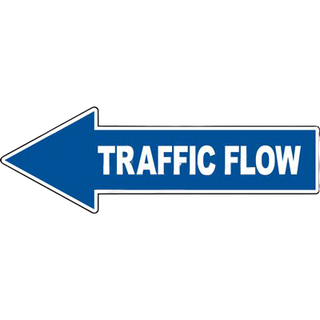 Traffic Flow Arrow Floor Sign