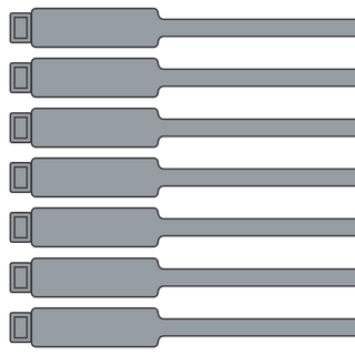 175mm Blank Inspection Rig Tag - 100 Pack | Grey