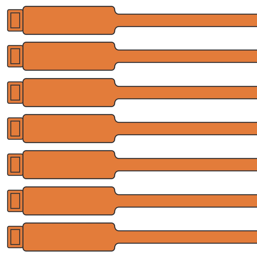 175mm Blank Inspection Rig Tag Orange