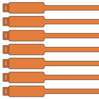 175mm Blank Inspection Rig Tag Orange
