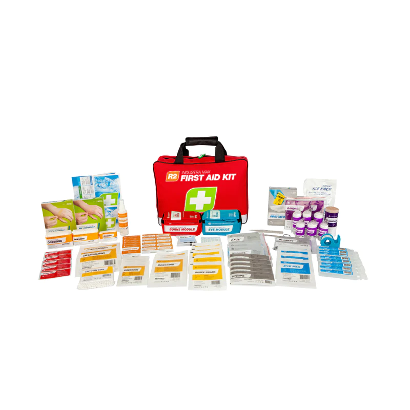 a first aid kit with various items