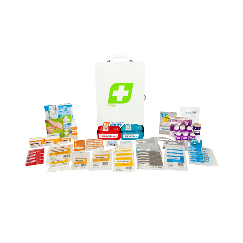 a first aid kit with various items