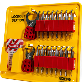 Archford's Open Lockout Tagout Station For 16 Padlocks