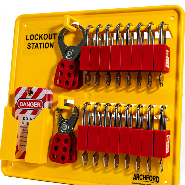 Archford Open Lockout Tagout Station 16 Padlocks | Same Day Shipping