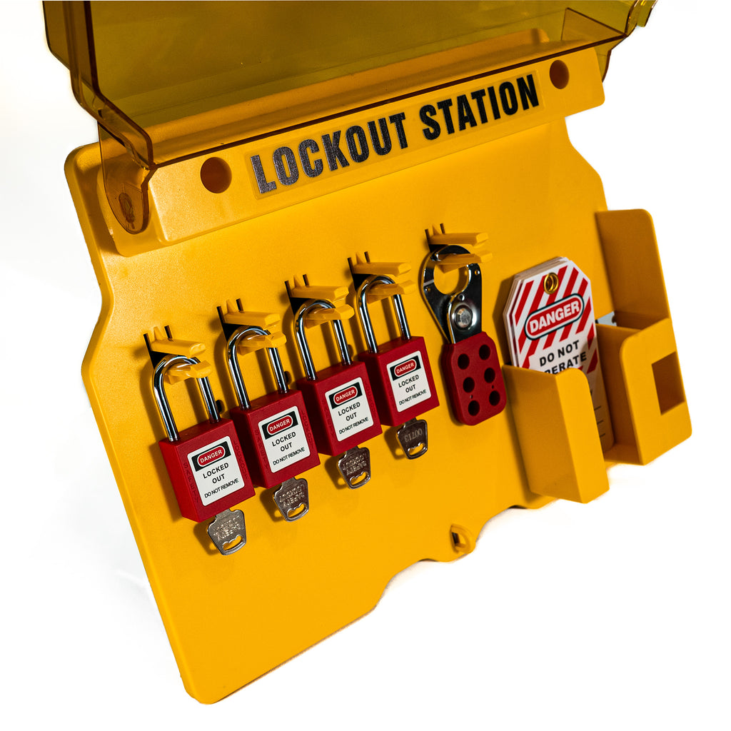 Archford 4-Padlock Lockout Tagout Station