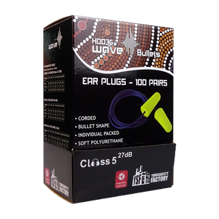 Wave Bullet Corded Earplugs – 27dB