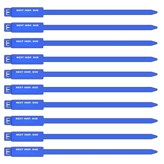 175mm Next Inspection Due Rig Tag - 100 Pack