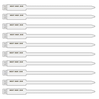175mm Next Inspection Due Rig Tag - 100 Pack
