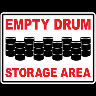 Empty Drum Storage Area Sign