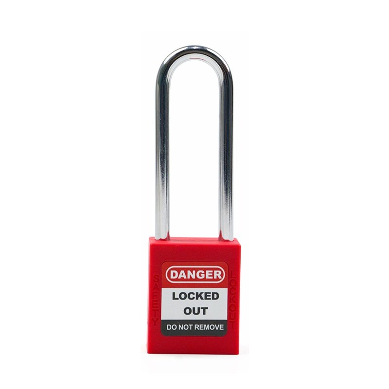 76mm Steel Lockout Padlock Red