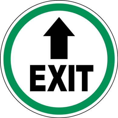Exit Industrial Floor Sign