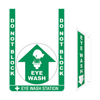 Eye Wash Station Bundle Floor Sign