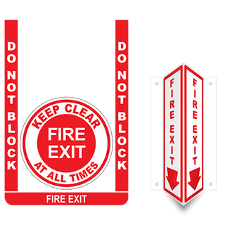 Fire Exit Floor Sign Bundle