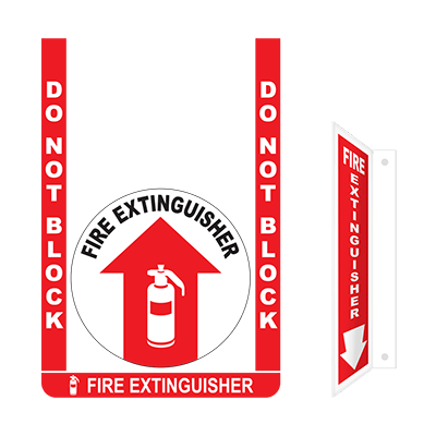 Fire Extinguisher Floor Sign Bundle