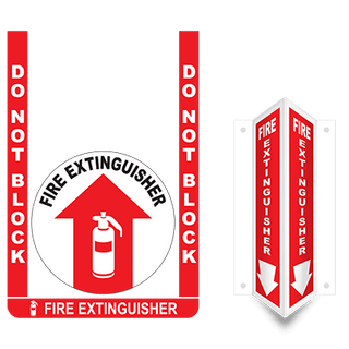 Fire Extinguisher Floor Sign Bundle