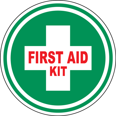 First Aid Kit Floor Sign
