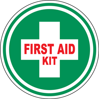 First Aid Kit Floor Sign