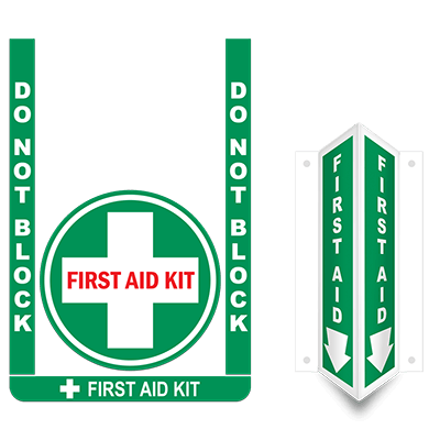 First Aid Kit Floor Sign Bundle