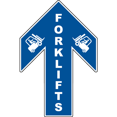 Forklift Arrow Floor Sign