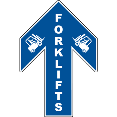 Forklift Arrow Floor Sign