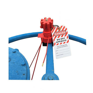 Universal Valve Lockout Clamp With Cable and danger tag