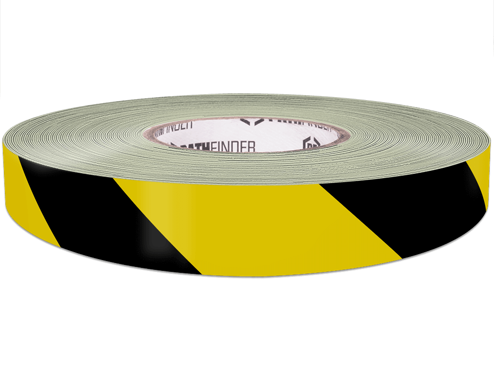 PathFinder RIGID Floor Marking Tape - Black/Yellow