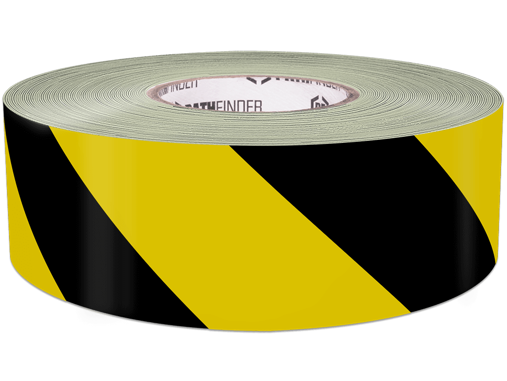 PathFinder RIGID Floor Marking Tape - Black/Yellow