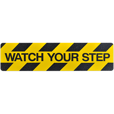 WATCH YOUR STEP Floor Marking - TREAD™ Anti-Slip Die-Cut Steps