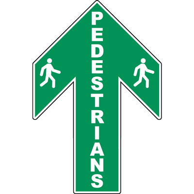 Pedestrian Arrow Floor Sign