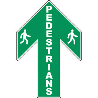 Pedestrian Arrow Floor Sign