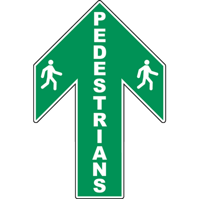 Pedestrian Arrow Floor Sign