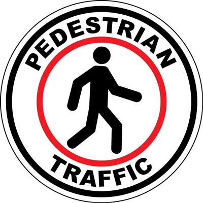 Pedestrian Traffic Floor Sign