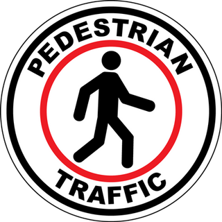 Pedestrian Traffic Floor Sign