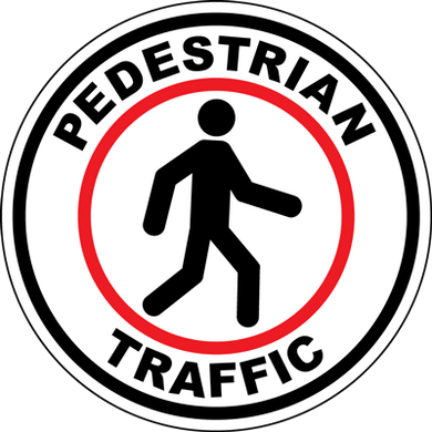 Pedestrian Traffic Floor Sign