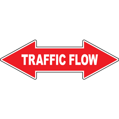 Traffic Flow Bi-Arrow Floor Sign