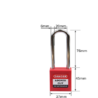 76mm Steel Lockout Padlock Measurements
