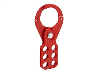 Lockout Tagout - Red Coated Economy Steel Lockout Hasp 38mm