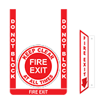 Fire Exit Floor Sign Bundle
