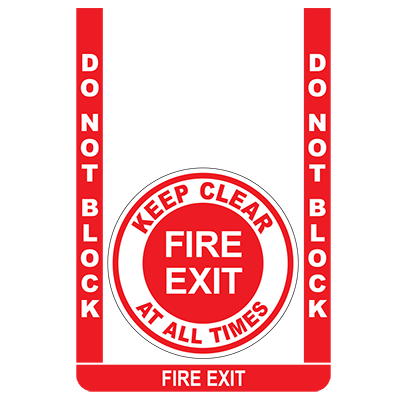 Fire Exit Floor Sign Bundle