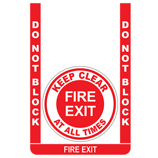 Fire Exit Floor Sign Bundle